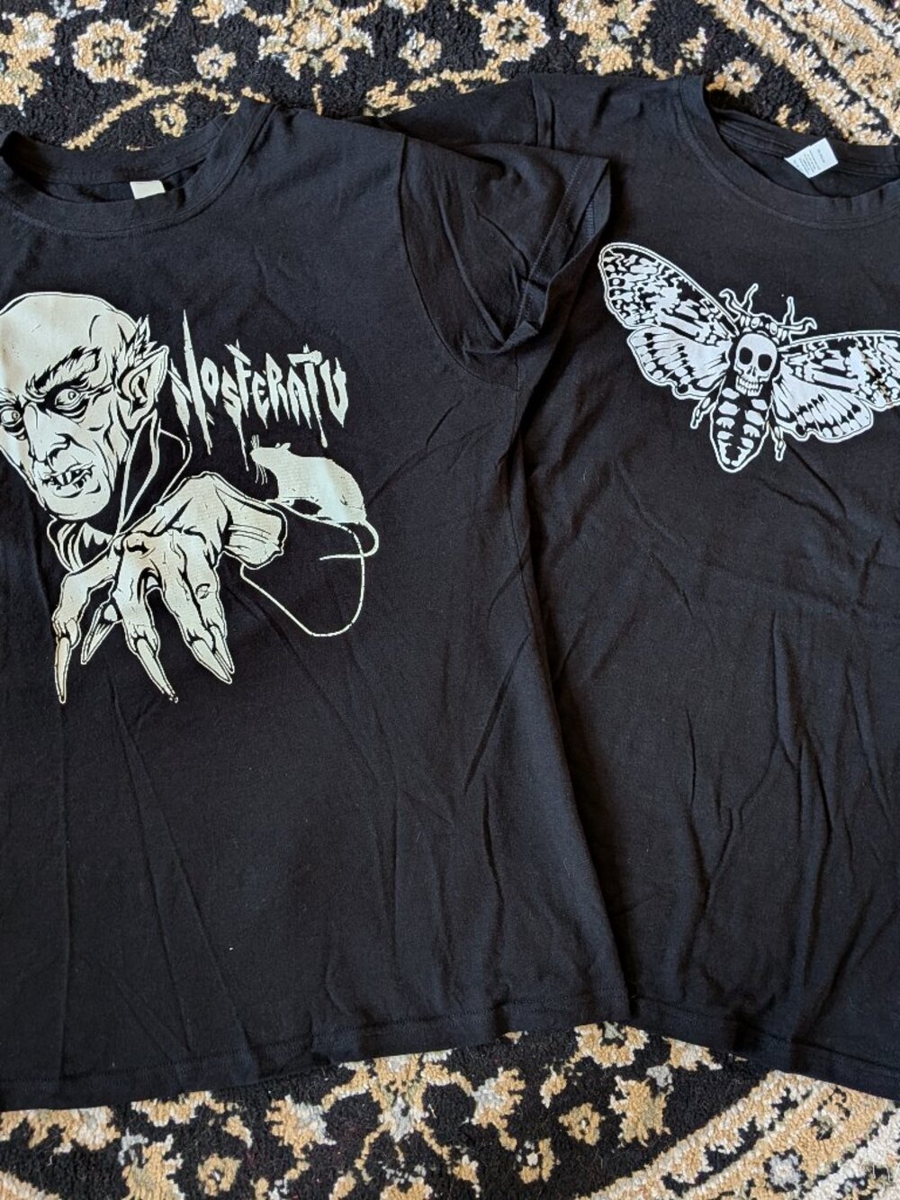 T-Shirt Set Lot - Nosferatu and Death's Head Moth XL